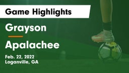 Grayson  vs Apalachee  Game Highlights - Feb. 22, 2022