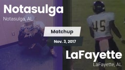 Matchup: Notasulga vs. LaFayette  2017
