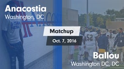 Matchup: Anacostia vs. Ballou  2016