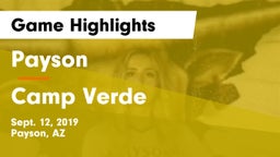 Payson  vs Camp Verde Game Highlights - Sept. 12, 2019