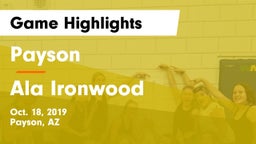 Payson  vs Ala Ironwood Game Highlights - Oct. 18, 2019