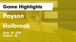 Payson  vs Holbrook Game Highlights - Sept. 30, 2020
