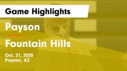 Payson  vs Fountain Hills Game Highlights - Oct. 21, 2020
