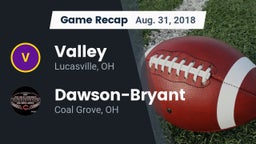 Recap: Valley  vs. Dawson-Bryant  2018