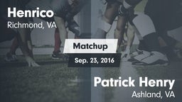 Matchup: Henrico vs. Patrick Henry  2016