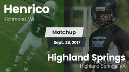 Matchup: Henrico vs. Highland Springs  2017