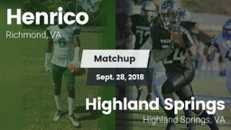 Matchup: Henrico vs. Highland Springs  2018