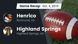 Recap: Henrico  vs. Highland Springs  2019