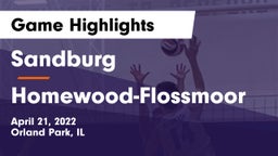 Sandburg  vs Homewood-Flossmoor  Game Highlights - April 21, 2022