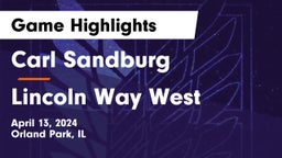 Carl Sandburg  vs Lincoln Way West Game Highlights - April 13, 2024