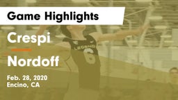 Crespi  vs Nordoff Game Highlights - Feb. 28, 2020