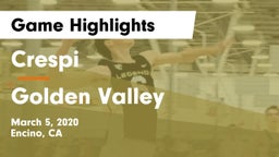 Crespi  vs Golden Valley  Game Highlights - March 5, 2020