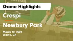 Crespi  vs Newbury Park Game Highlights - March 12, 2022