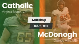 Matchup: Catholic vs. McDonogh  2019