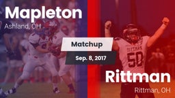 Matchup: Mapleton vs. Rittman  2017