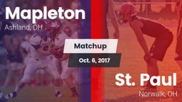 Matchup: Mapleton vs. St. Paul  2017