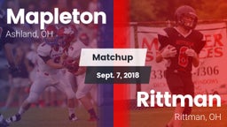 Matchup: Mapleton vs. Rittman  2018