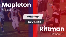 Matchup: Mapleton vs. Rittman  2019