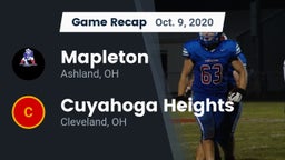 Recap: Mapleton  vs. Cuyahoga Heights  2020