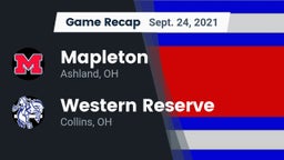 Recap: Mapleton  vs. Western Reserve  2021