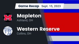 Recap: Mapleton  vs. Western Reserve  2023