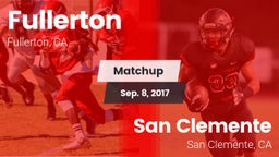 Matchup: Fullerton vs. San Clemente  2017