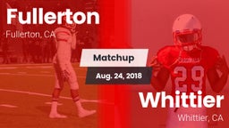 Matchup: Fullerton vs. Whittier  2018