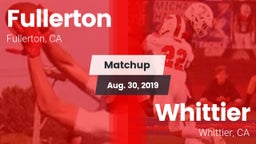 Matchup: Fullerton vs. Whittier  2019