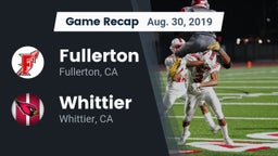 Recap: Fullerton  vs. Whittier  2019