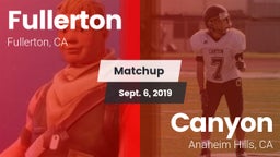 Matchup: Fullerton vs. Canyon  2019