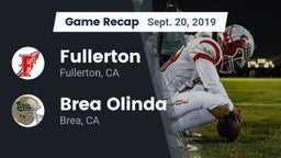 Recap: Fullerton  vs. Brea Olinda  2019