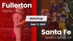 Matchup: Fullerton vs. Santa Fe  2020