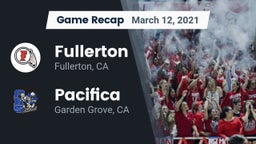 Recap: Fullerton  vs. Pacifica  2021