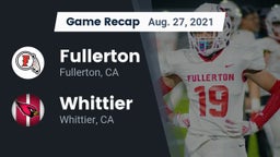 Recap: Fullerton  vs. Whittier  2021