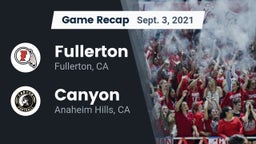 Recap: Fullerton  vs. Canyon  2021
