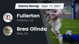 Recap: Fullerton  vs. Brea Olinda  2021