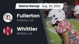 Recap: Fullerton  vs. Whittier  2022
