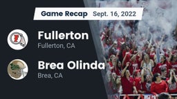 Recap: Fullerton  vs. Brea Olinda  2022