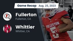 Recap: Fullerton  vs. Whittier  2023
