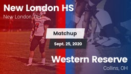 Matchup: New London HS vs. Western Reserve  2020