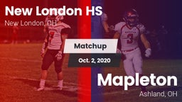 Matchup: New London HS vs. Mapleton  2020