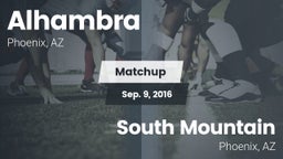 Matchup: Alhambra vs. South Mountain  2016