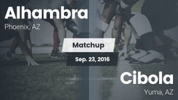 Matchup: Alhambra vs. Cibola  2016