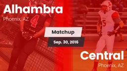 Matchup: Alhambra vs. Central  2016