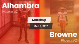 Matchup: Alhambra vs. Browne  2017