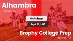 Matchup: Alhambra vs. Brophy College Prep  2018