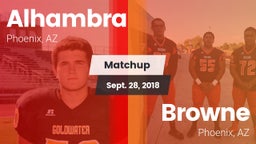 Matchup: Alhambra vs. Browne  2018