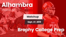 Matchup: Alhambra vs. Brophy College Prep  2019