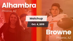 Matchup: Alhambra vs. Browne  2019