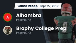 Recap: Alhambra  vs. Brophy College Prep  2019